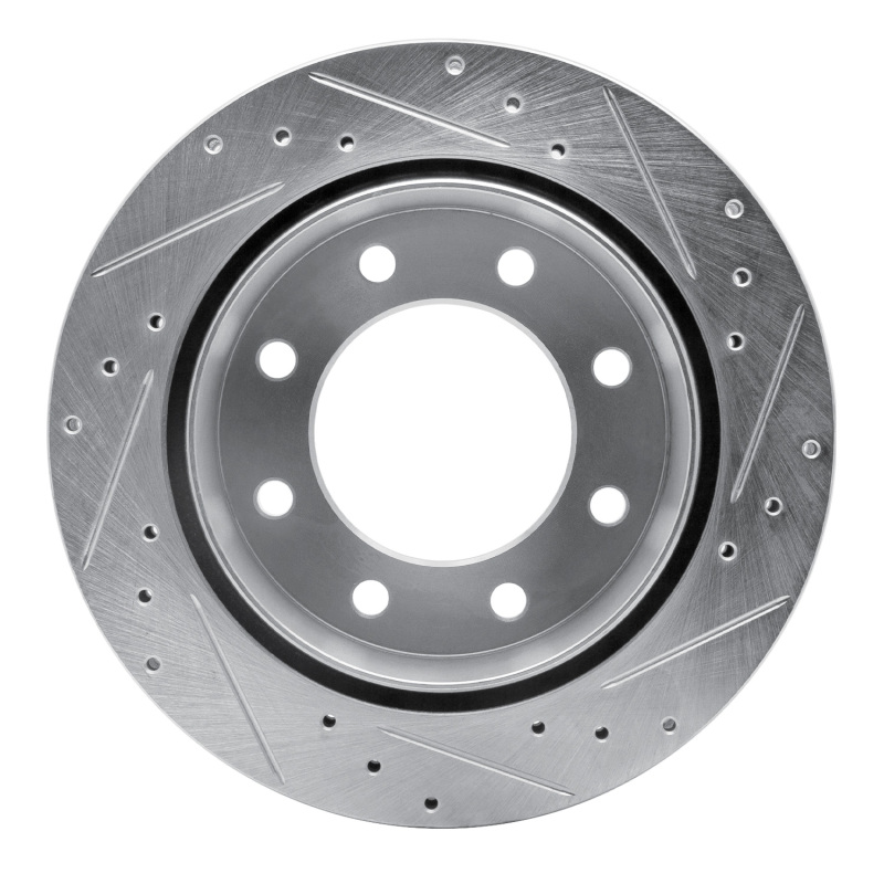 Picture of R1 99-25 Chevrolet Suburban 2500 Rear Left Drilled & Slotted Silver Brake Rotor