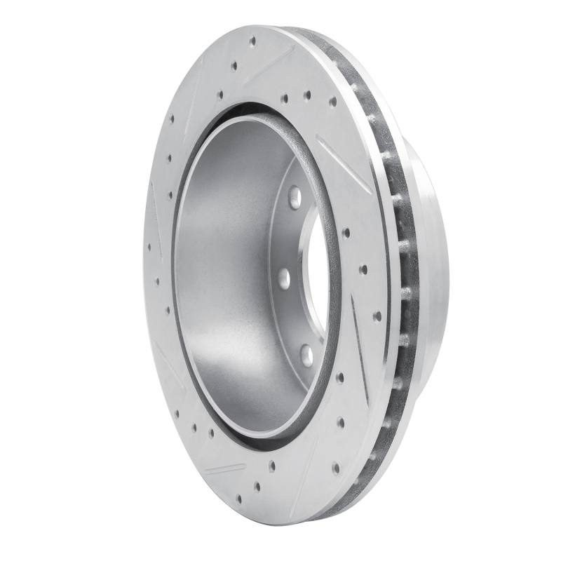 Picture of R1 99-25 Chevrolet Express 3500 Rear Right Drilled & Slotted Silver Brake Rotor