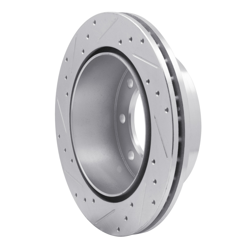 Picture of R1 99-20 Chevy Silverado 2500 HD/2500 HD Classic Rear Right Drilled & Slotted Silver Brake Rotor