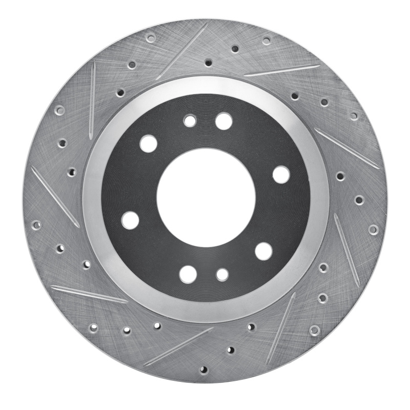 Picture of R1 02-05 Buick Rainier Front Left Drilled & Slotted Silver Brake Rotor