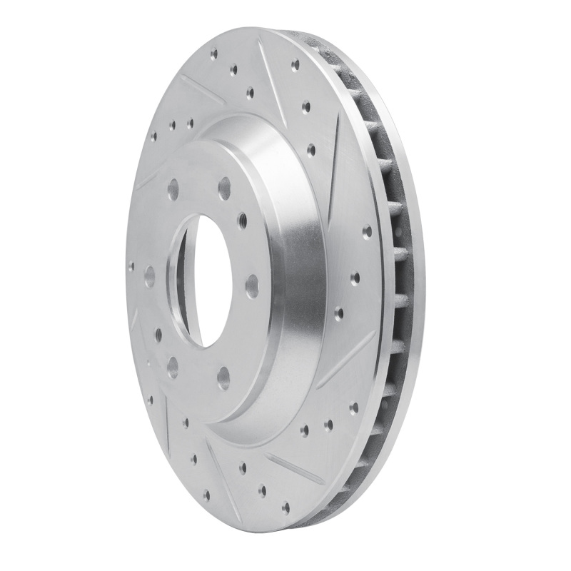 Picture of R1 02-05 Buick Rainier Front Right Drilled & Slotted Silver Brake Rotor