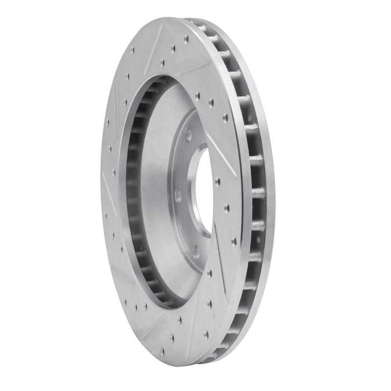Picture of R1 02-05 Buick Rainier Front Right Drilled & Slotted Silver Brake Rotor