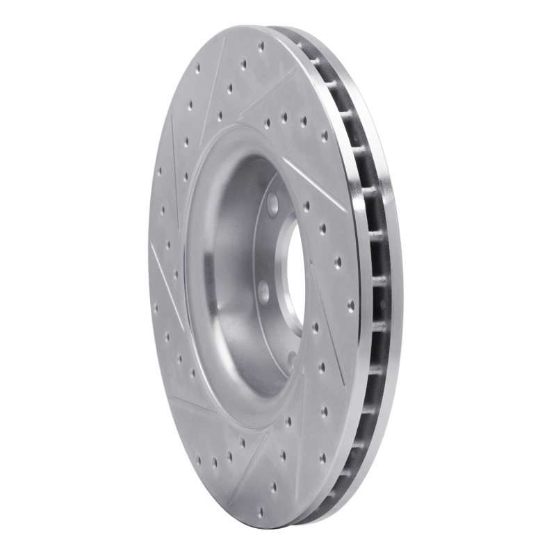 Picture of R1 02-09 Buick Rainier Front Right Drilled & Slotted Silver Brake Rotor