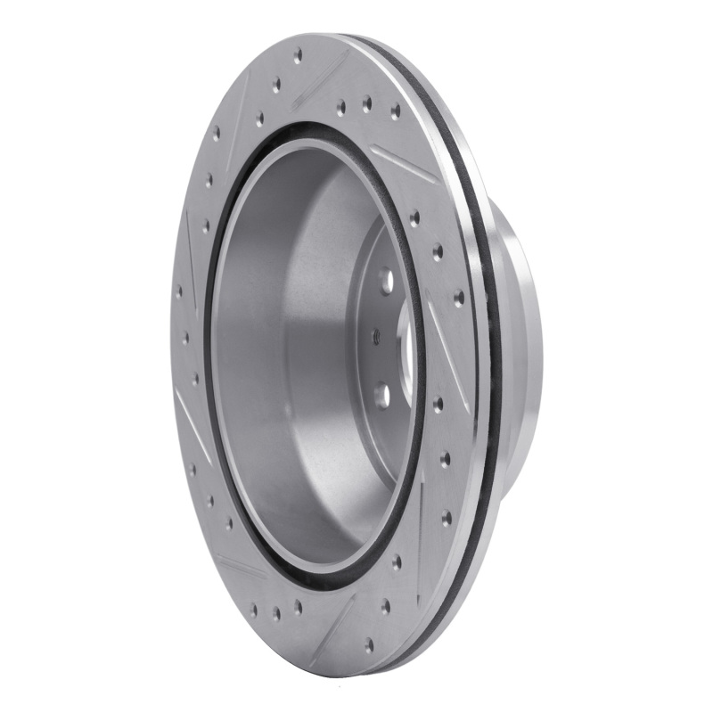 Picture of R1 02-09 Buick Rainier Rear Right Drilled & Slotted Silver Brake Rotor