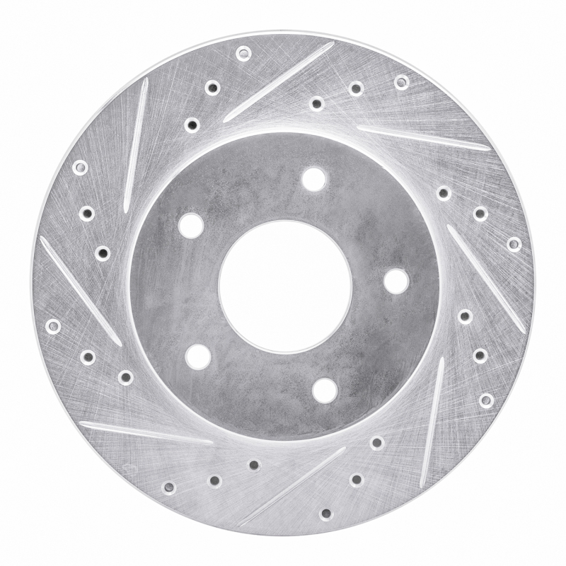 Picture of R1 78-81 Pontiac Firebird Rear Left Drilled & Slotted Silver Brake Rotor