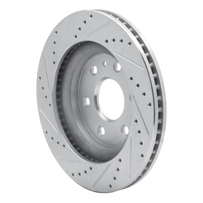Picture of R1 07-17 Buick Enclave Front Right Drilled & Slotted Silver Brake Rotor