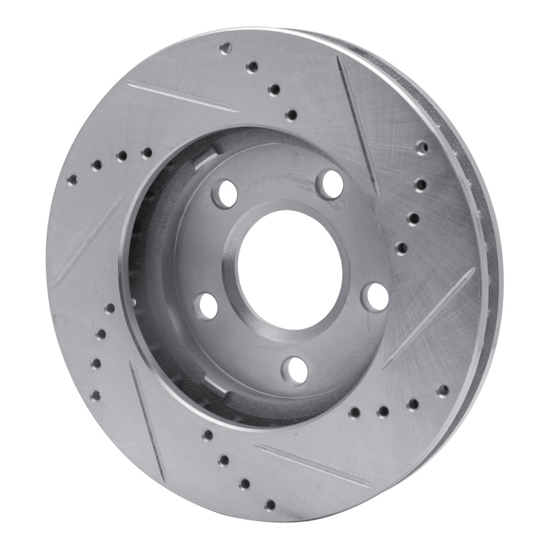 Picture of R1 97-05 Buick Regal Front Left Drilled & Slotted Silver Brake Rotor