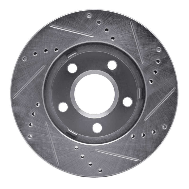 Picture of R1 97-05 Buick Regal Front Left Drilled & Slotted Silver Brake Rotor