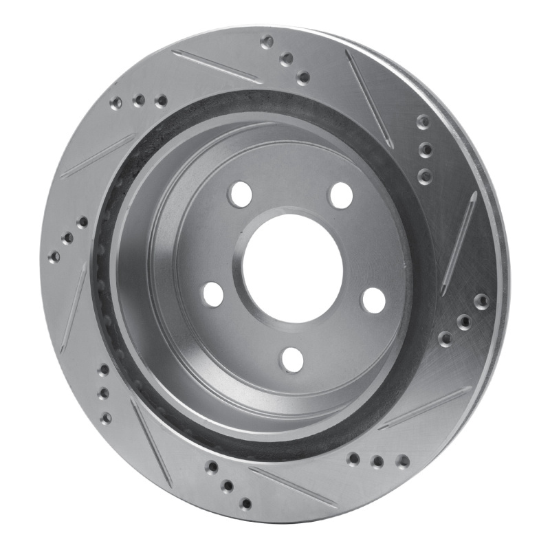 Picture of R1 98-02 Chevrolet Camaro Rear Left Drilled & Slotted Silver Brake Rotor