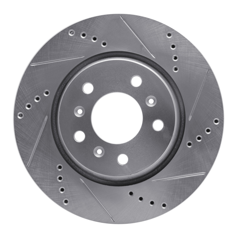 Picture of R1 04-09 Buick Terraza Front Right Drilled & Slotted Silver Brake Rotor