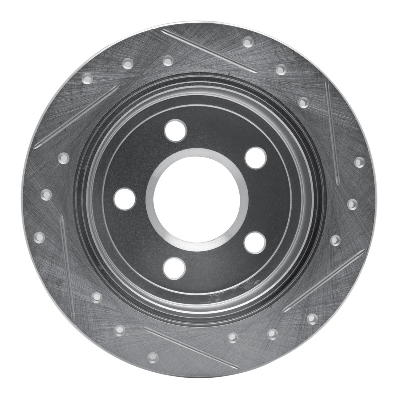 Picture of R1 97-05 Buick Century Rear Left Drilled & Slotted Silver Brake Rotor