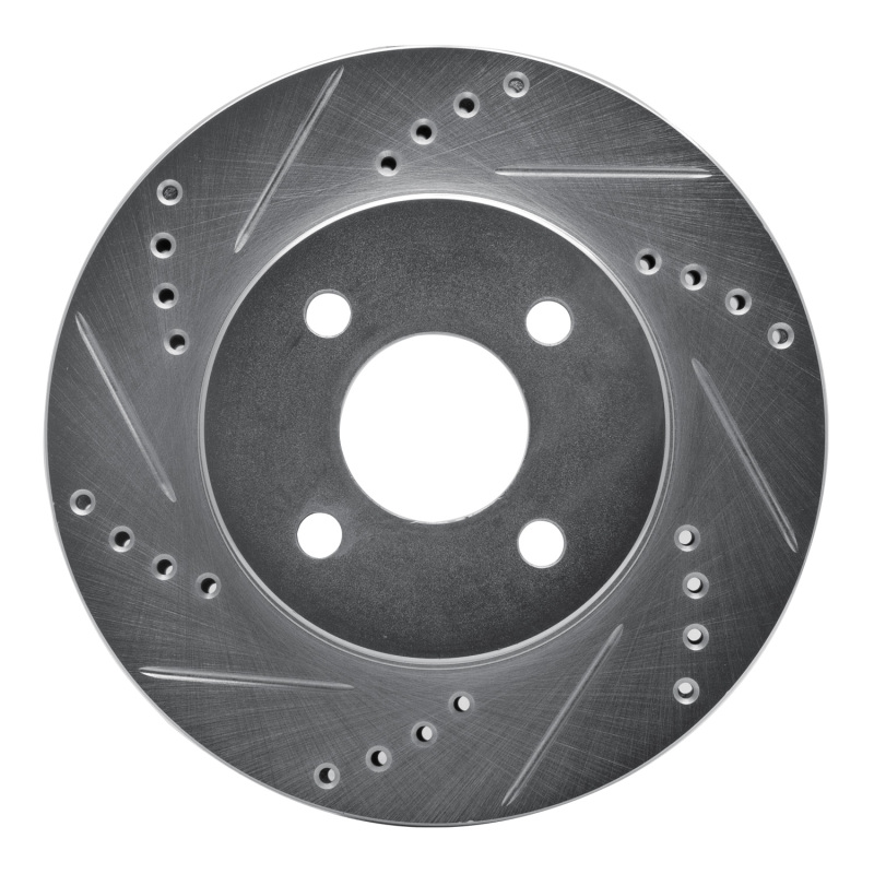 Picture of R1 03-10 Chevrolet Cobalt Front Left Drilled & Slotted Silver Brake Rotor