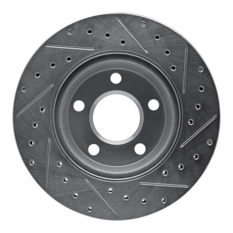 Picture of R1 04-09 Buick Allure Front Left Drilled & Slotted Silver Brake Rotor