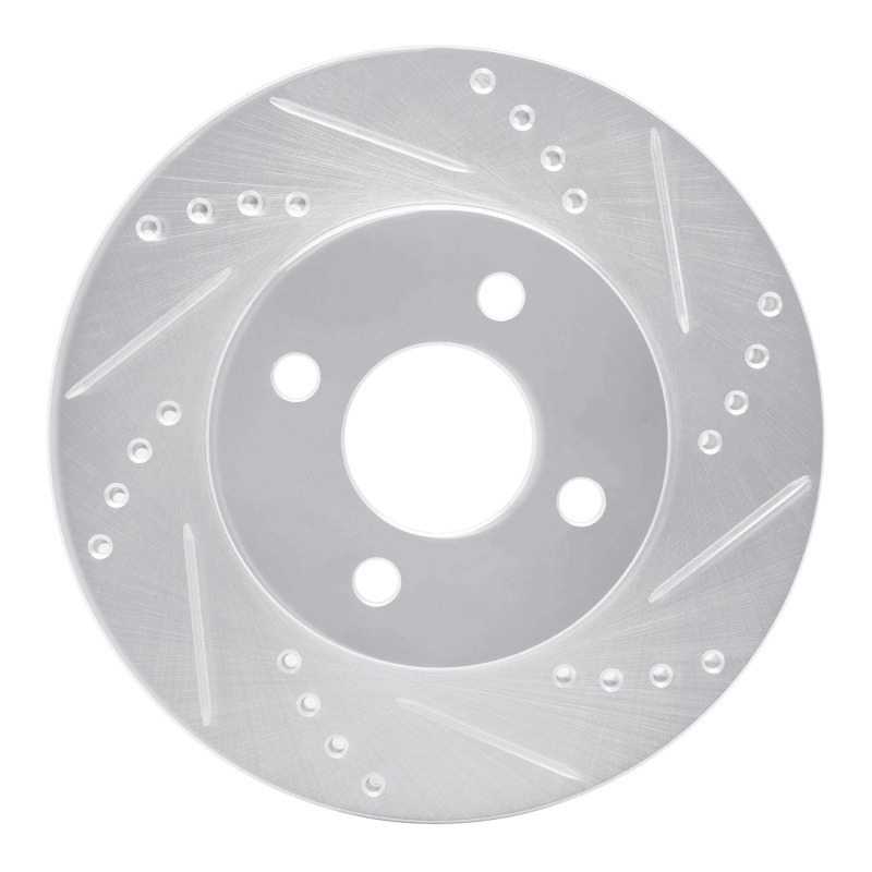 Picture of R1 03-10 Chevrolet Cobalt Front Right Drilled & Slotted Silver Brake Rotor
