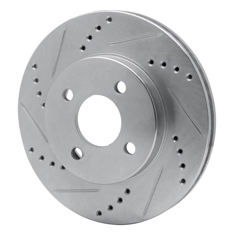 Picture of R1 03-10 Chevrolet Cobalt Front Left Drilled & Slotted Silver Brake Rotor