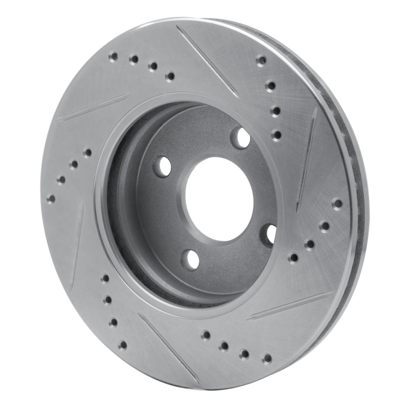 Picture of R1 03-10 Chevrolet Cobalt Front Left Drilled & Slotted Silver Brake Rotor