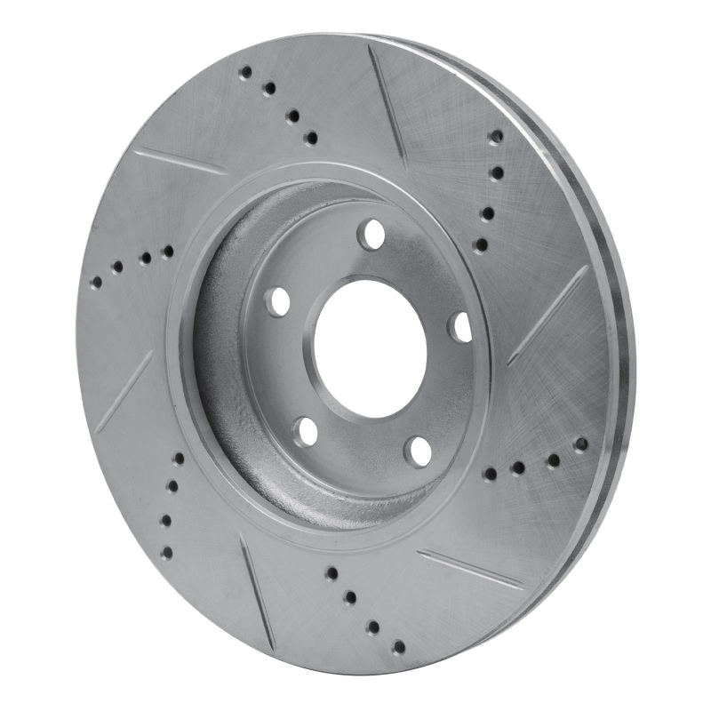 Picture of R1 04-12 Chevrolet HHR Front Left Drilled & Slotted Silver Brake Rotor