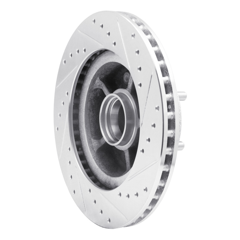 Picture of R1 68-70 Ford Falcon Front Left Drilled & Slotted Silver Brake Rotor