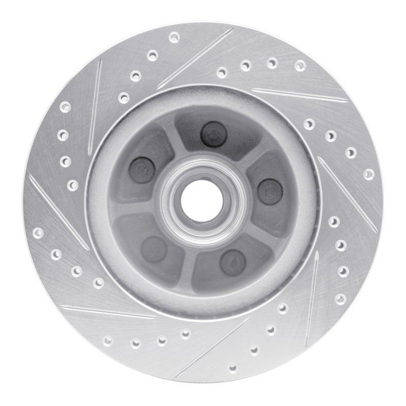 Picture of R1 68-70 Ford Mustang Front Right Drilled & Slotted Silver Brake Rotor