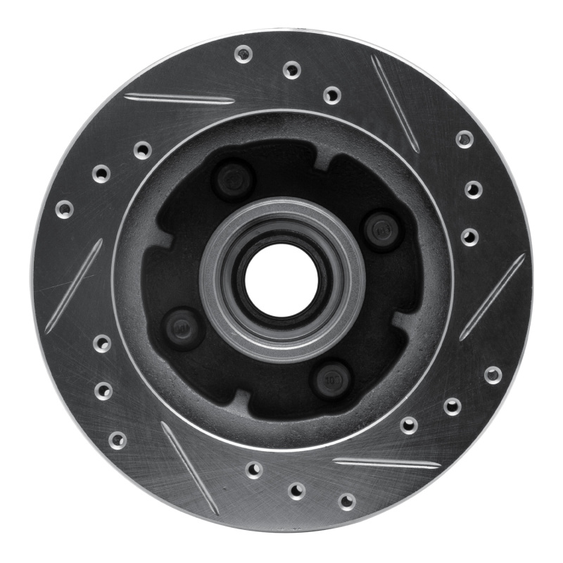 Picture of R1 74-80 Ford Mustang II Front Left Drilled & Slotted Silver Brake Rotor