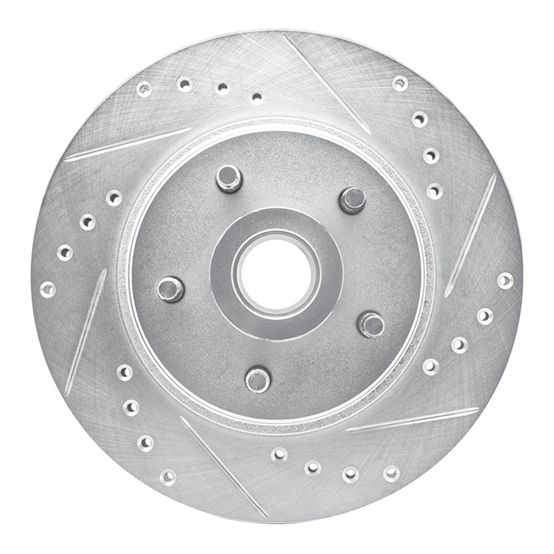 Picture of R1 82-87 Ford Mustang Front Right Drilled & Slotted Silver Brake Rotor