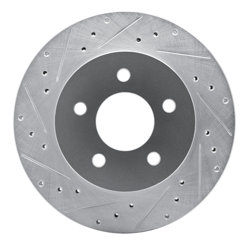 Picture of R1 82-90 Ford Mustang Rear Left Drilled & Slotted Silver Brake Rotor