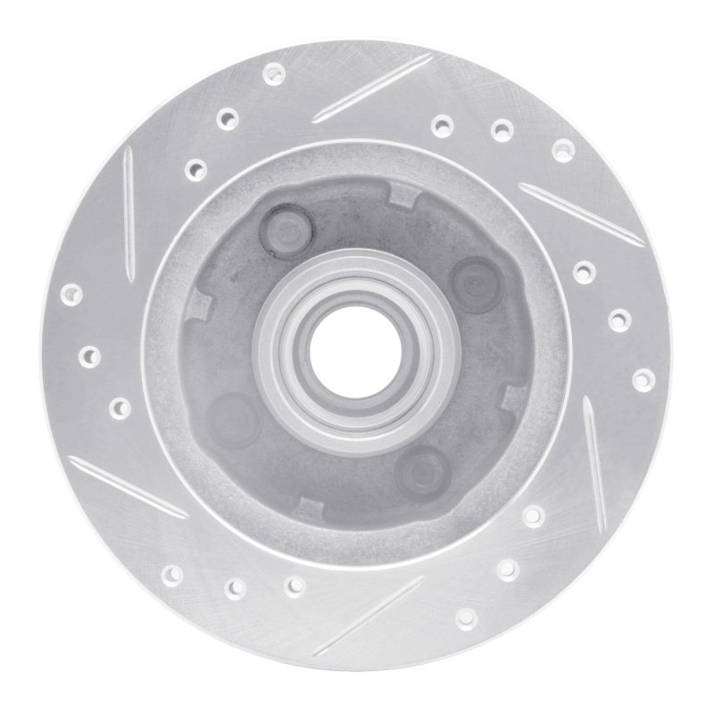 Picture of R1 79-81 Ford Mustang Front Right Drilled & Slotted Silver Brake Rotor