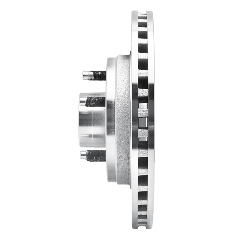 Picture of R1 82-87 Ford Mustang Front Left Drilled & Slotted Silver Brake Rotor