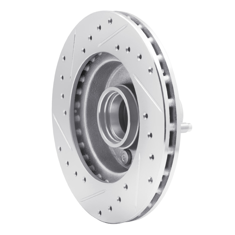 Picture of R1 78-93 Ford Granada Front Right Drilled & Slotted Silver Brake Rotor