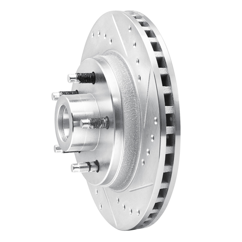 Picture of R1 82-87 Ford Mustang Front Right Drilled & Slotted Silver Brake Rotor
