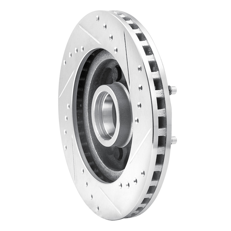 Picture of R1 82-87 Ford Mustang Front Left Drilled & Slotted Silver Brake Rotor