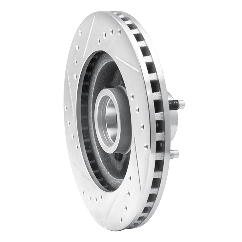 Picture of R1 82-87 Ford Mustang Front Right Drilled & Slotted Silver Brake Rotor