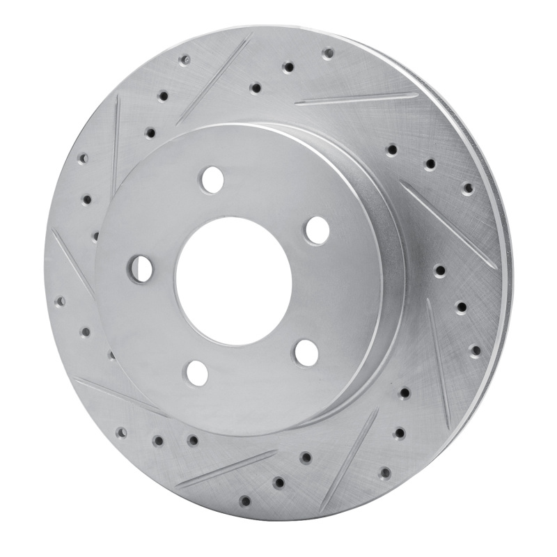 Picture of R1 82-90 Ford Mustang Rear Left Drilled & Slotted Silver Brake Rotor