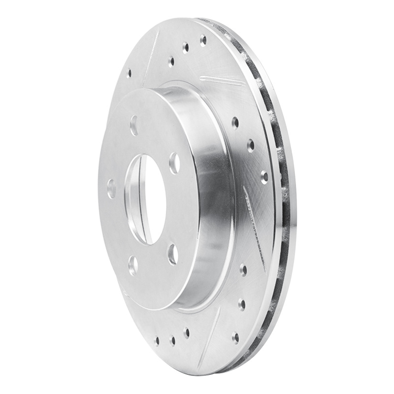 Picture of R1 93-98 Ford Thunderbird Rear Left Drilled & Slotted Silver Brake Rotor