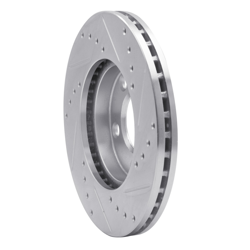 Picture of R1 94-04 Ford Mustang Front Left Drilled & Slotted Silver Brake Rotor