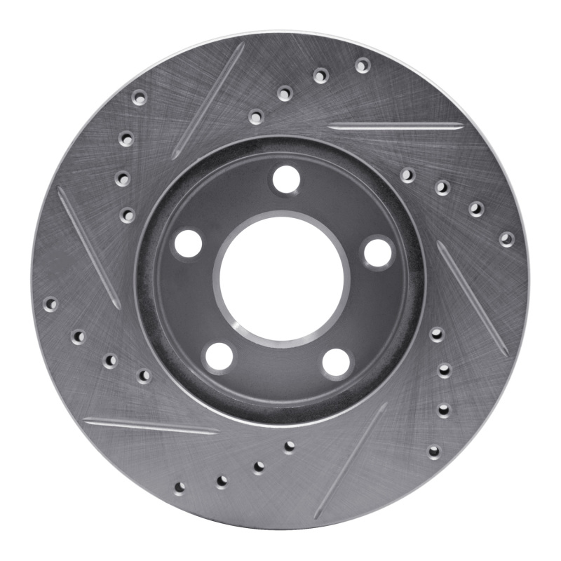 Picture of R1 94-04 Ford Mustang Front Right Drilled & Slotted Silver Brake Rotor