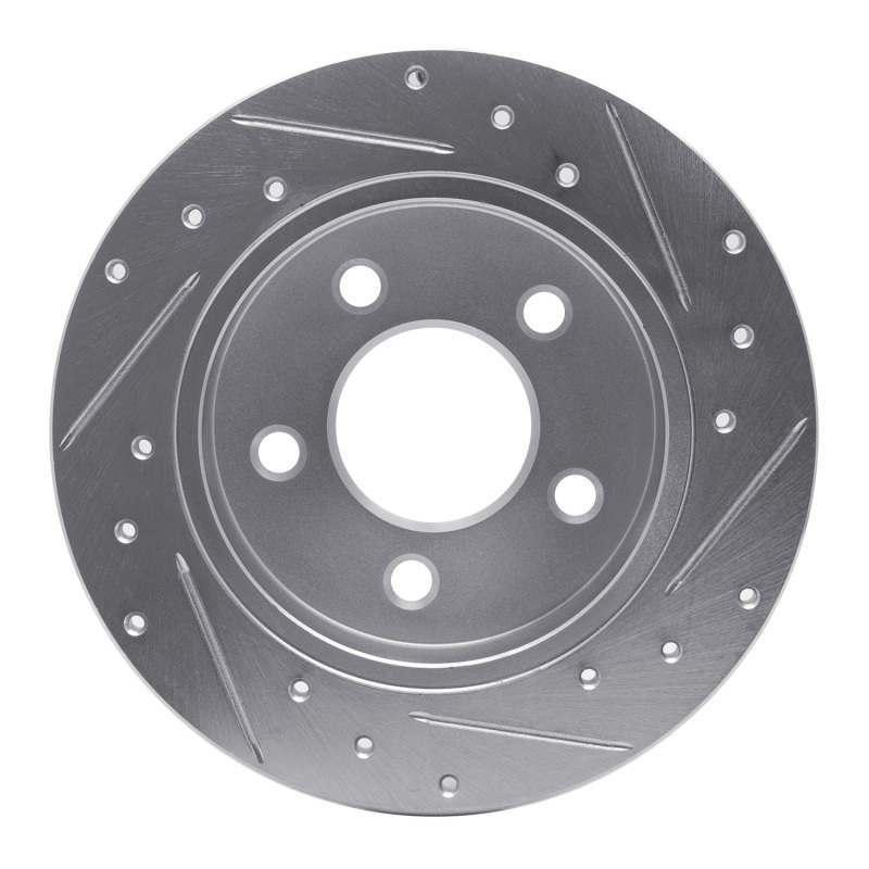 Picture of R1 94-04 Ford Mustang Rear Left Drilled & Slotted Silver Brake Rotor