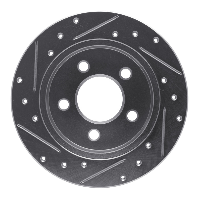 Picture of R1 94-04 Ford Mustang Rear Right Drilled & Slotted Silver Brake Rotor