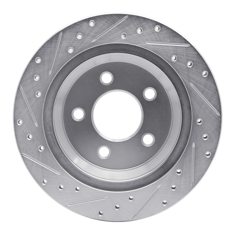 Picture of R1 94-04 Ford Mustang Rear Right Drilled & Slotted Silver Brake Rotor
