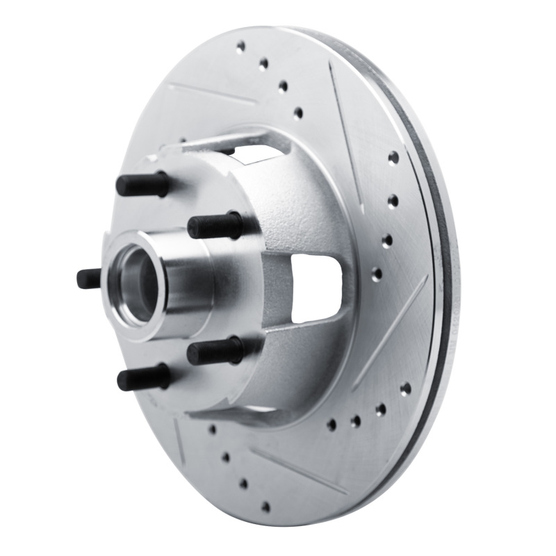 Picture of R1 65-67 Ford Ranchero Front Right Drilled & Slotted Silver Brake Rotor
