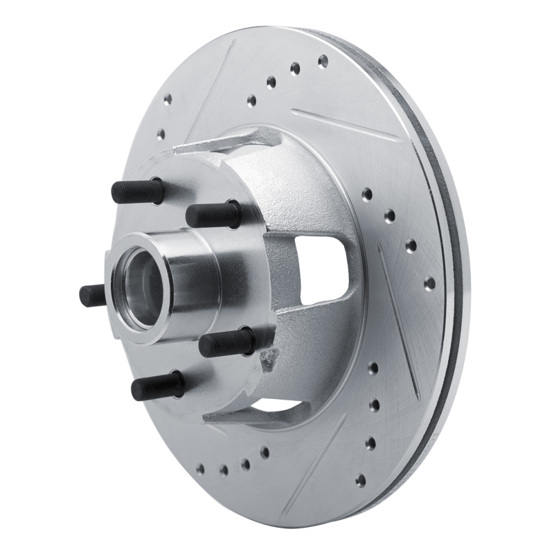 Picture of R1 65-67 Ford Falcon Front Left Drilled & Slotted Silver Brake Rotor