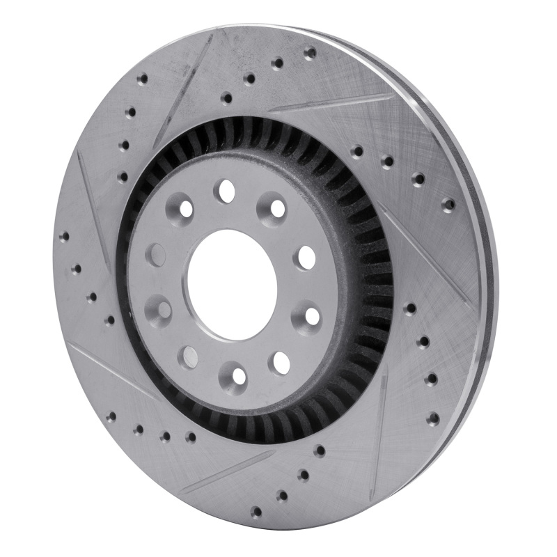 Picture of R1 05-09 Ford Five Hundred Front Left Drilled & Slotted Silver Brake Rotor