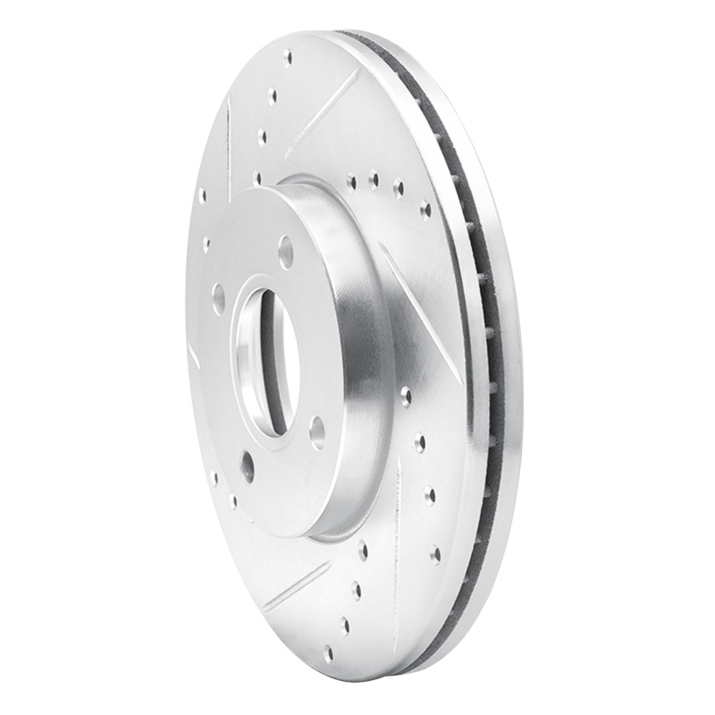 Picture of R1 05-12 Ford Focus Front Left Drilled & Slotted Silver Brake Rotor