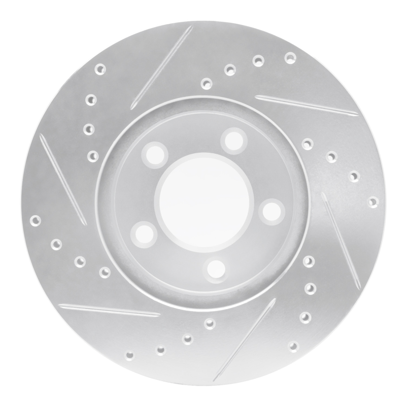 Picture of R1 91-00 Ford Windstar Front Right Drilled & Slotted Silver Brake Rotor