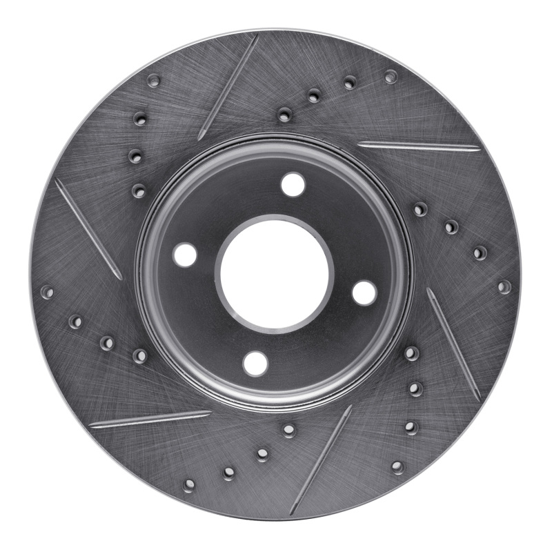 Picture of R1 05-12 Ford Focus Front Right Drilled & Slotted Silver Brake Rotor