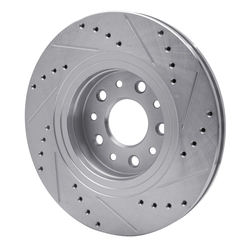 Picture of R1 05-09 Ford Five Hundred Front Left Drilled & Slotted Silver Brake Rotor