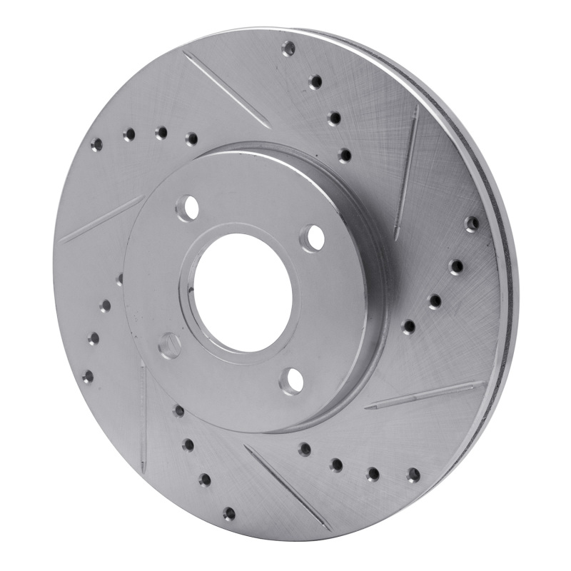 Picture of R1 05-12 Ford Focus Front Right Drilled & Slotted Silver Brake Rotor