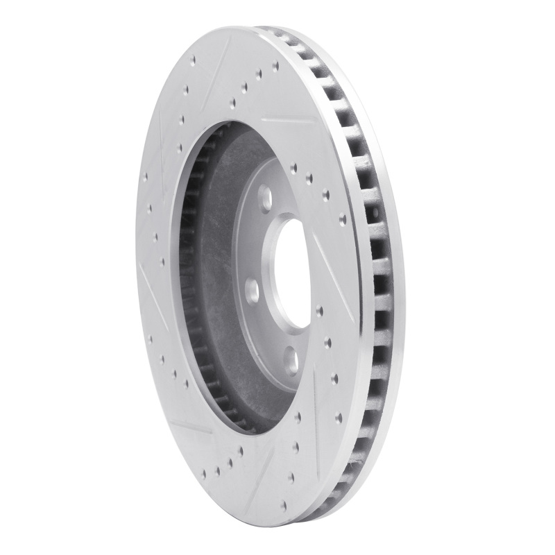 Picture of R1 05-14 Ford Mustang Front Right Drilled & Slotted Silver Brake Rotor