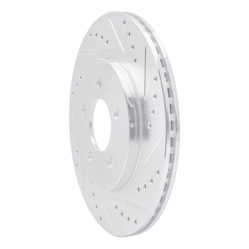 Picture of R1 05-14 Ford Mustang Rear Right Drilled & Slotted Silver Brake Rotor
