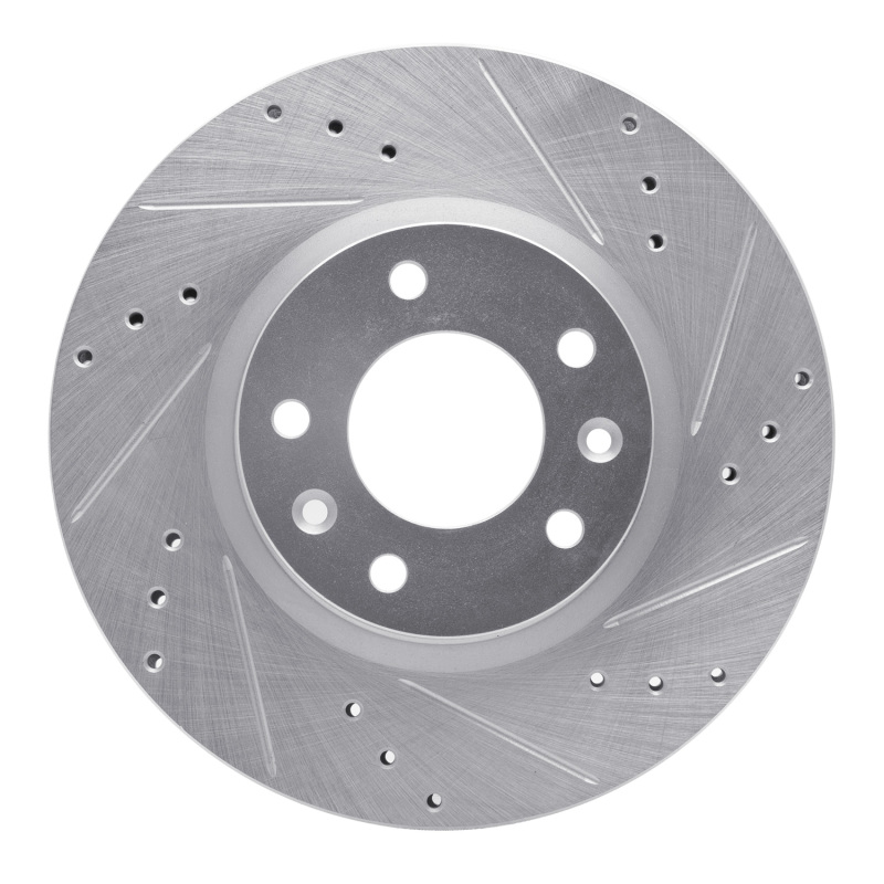 Picture of R1 06-13 Ford Fusion Front Right Drilled & Slotted Silver Brake Rotor